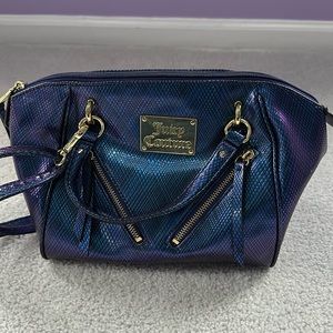 Stunning Iridescent Blue Juicy Couture Handbag Like New
